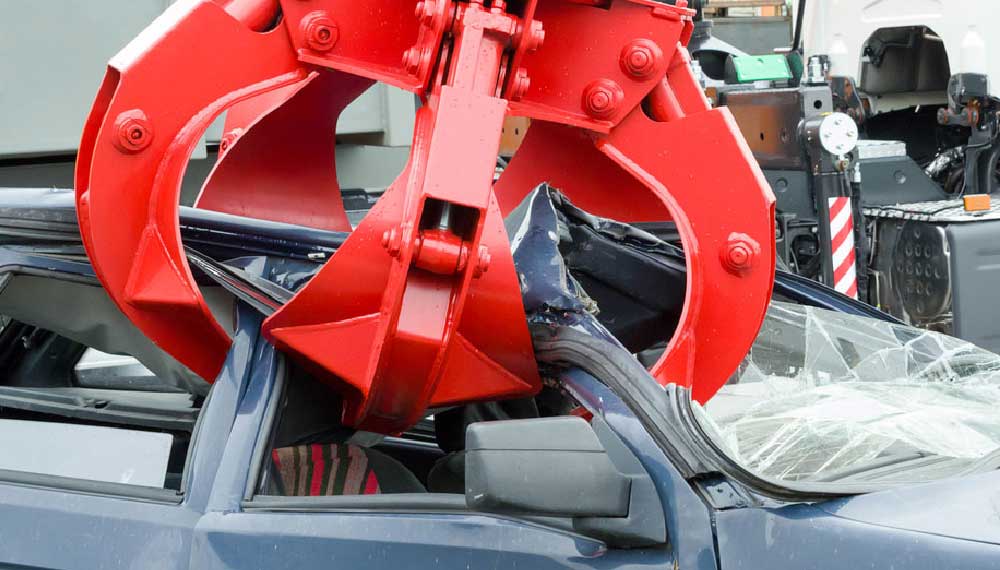 Schrottkralle für Fahrzeuge